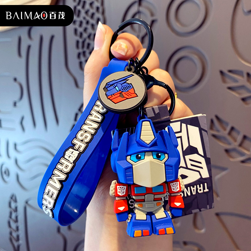 Genuine Engine Heathen Pillar Key Button Guy Cartoon Car Key Chain Pendant Mesh Red Deformed Diamond Bag Hanging Jewelry-Taobao