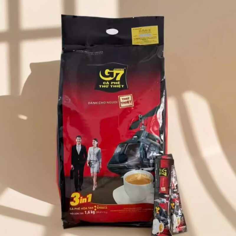 Vietnam Imported G7 Coffee 1600g Zhongyuan G7 Three-In-One Instant Coffee Powder Extra Strong 100 Sticks 16g Original Packaging Vietnam Imported G7 Coffee 1600g Zhongyuan G7 Three-In-One Instant Coffee Powder Extra Strong 100 Sticks 16g Original Packaging