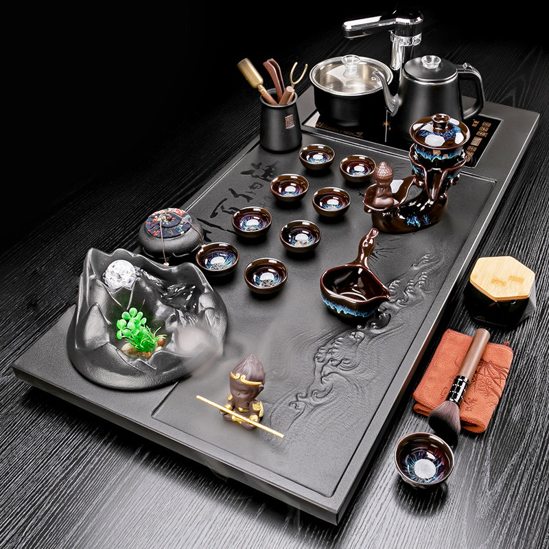 Mona tea set set living room office full automatic one Wujin Stone tea tray kung fu atomization Stone tea table