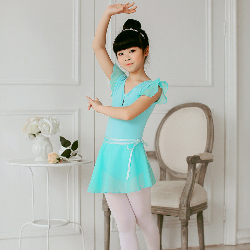 Children's Chinese dance dress rehearsal Girl Body Clothes Pure Cotton Toddler Ballet Dresses Dress Out of Spring Summer
