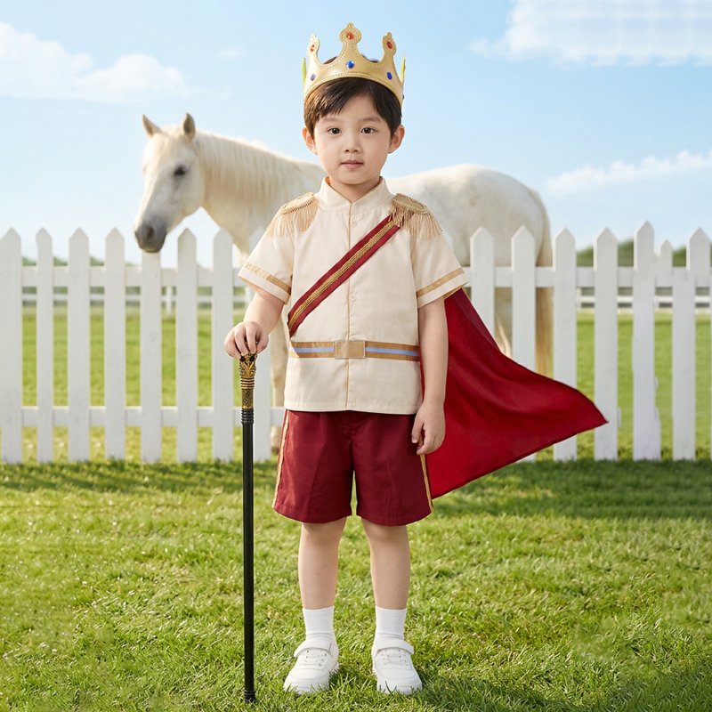 Children's Performance Costumes Disney Outfits Birthday Boy Fairy Tale Character Prince Costume King Clothes