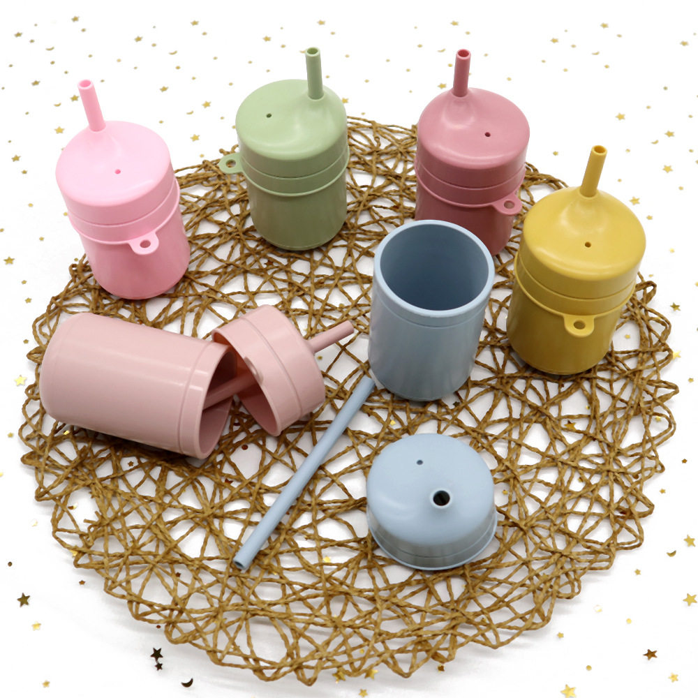 2021 Original New Products Baby Children Full Silicone integrated Elephant nose Third Use Drink Drink Cup Support Volume