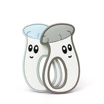 Biting baby grinding baby grinding stick silicone tooth gel dripping glue bifacial apricot Oyster Mushroom Ivory Glue Children Anti-Biting Hands Mother & Baby Supplies