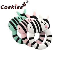 Coskiss new baby silicone molar stick baby hippo animal bite glue toy