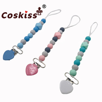 Infant food grade silicone gel nipple chain baby bite tooth grinding chain to appease the tooth glue anti-fall chain can be customized