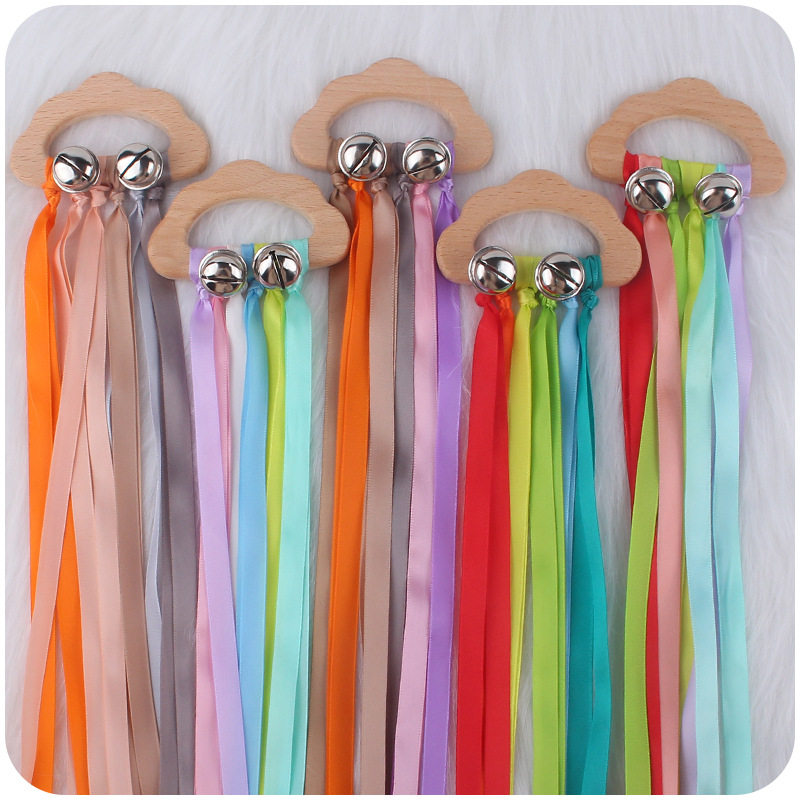 New baby products cloud beech teether creative baby beech teether teether ribbon rattle toy
