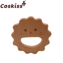 DIY Ornaments Bite Tooth Cartoon Beech Wood Animal Hedgehog Grindle Teeth Stick Baby Tooth Gum Toy