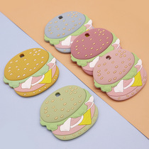 2021 Amazons new baby children grindstone supplies silicone burger tooth gum support manufacturer volume of hair