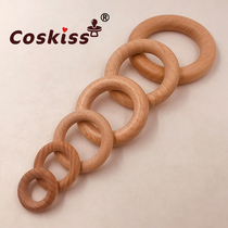DIY Baby Grinding Accessories Accessories 25mm-70mm Beech Wood Grinding Wood Ring Wood Ring Baby Pacifier Chain Accessories