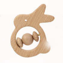 New wooden animal rocking beech wood original color appeasement of baby grindle toy Ornament Accessories Source Manufacturer Volume