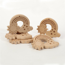 eBay new cross border volume grinding tooth stick original wood color beech wood children tooth gum toy handicraft swing piece