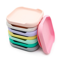 Manufacturer Calorie Hair baby Silicone Dinner Plate Baby Silicone Gel no lattice with suction cup non-slip anti-fall dinner plate