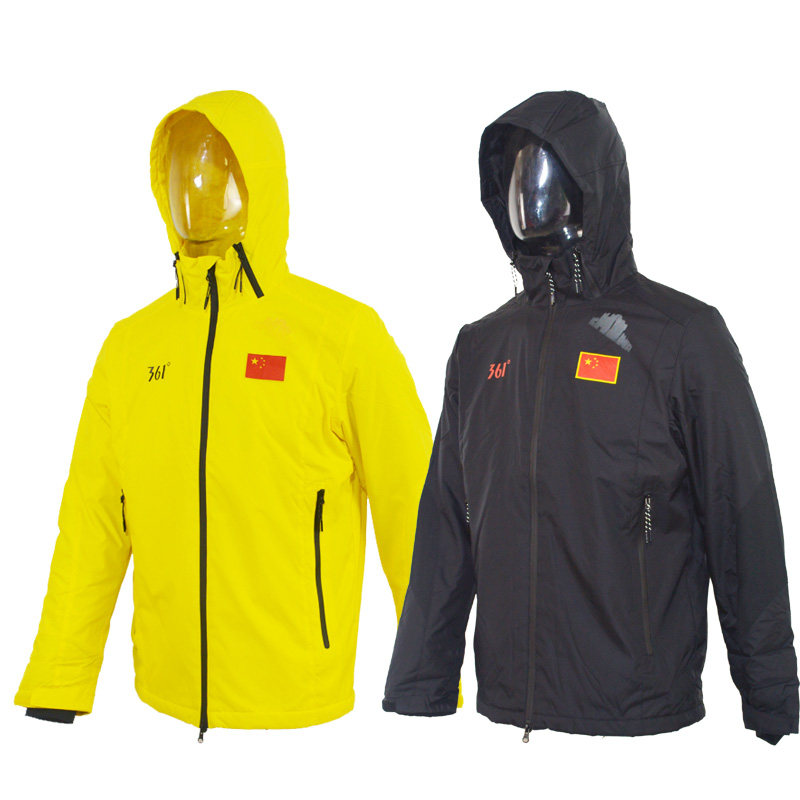 361 degrees Sponsorship of the Chinese Delegation National Team Assault Clothing Imperiale Yellow Base Black Nylon Snowflake-Taobao
