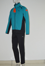 Anta 2017 Sponsorship Chinese Delegation National Team Sea Mist Blue Basic Black Sports Suit