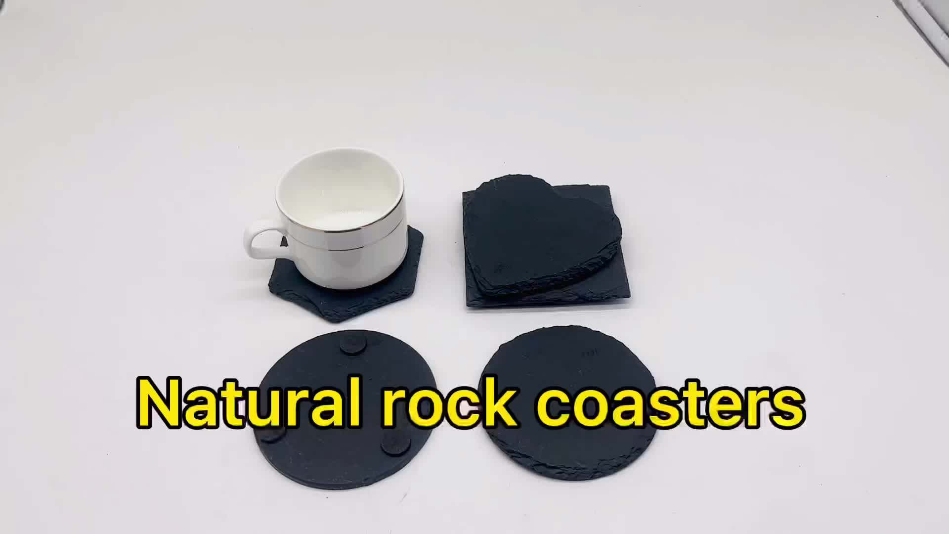 Slate Coasters Bulk Wholesale For Engraving Blank Square Circle Round
