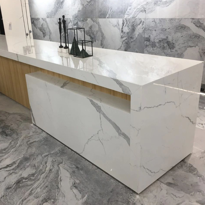 Rock benchtop bathroom cabinet custom kitchen cabinet home fish belly white stove table quartz stone stone marble panel