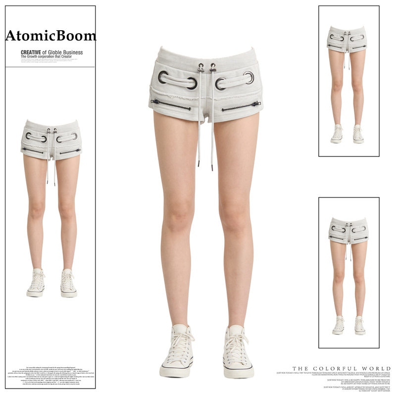 American Retro Workwear White Low-Waist Denim Shorts for Women Summer New Style Zipper Hot Girl Y2K Casual A-Line Hot Pants