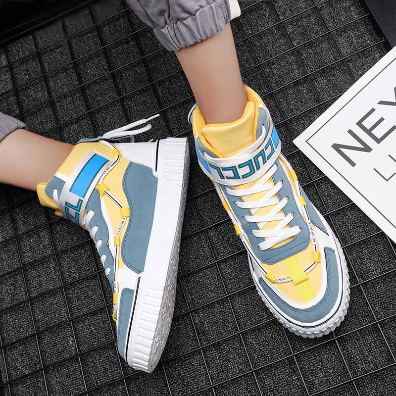 Men's shoes autumn 2019 new high tube shoes men's Korean version of the trend sports shoes students wild casual fashion shoes winter