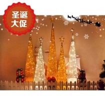 Wrought iron iron tree shaped LED light tree four corner tree Iron Tree gold and silver color lighthouse Christmas tree package