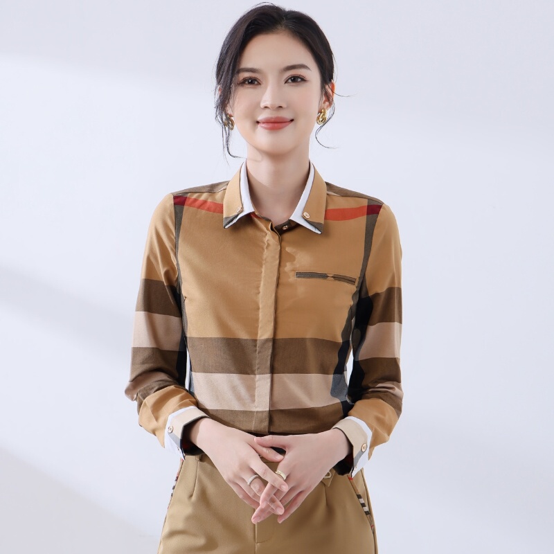 2026 Spring and Autumn New Luxury Plaid Shirt for Women, Long Sleeve, Fashionable and Stylish, New Retro Pure Cotton Checkered Shirt 2026 Spring and Autumn New Luxury Plaid Shirt for Women, Long Sleeve, Fashionable and Stylish, New Retro Pure Cotton Checkered Shirt