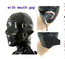 Natural Latex Back Zipper Design Cosplayer Back Zipper Design Mask Face Cover Headgear