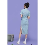 雯卿 Длинное элегантное сексуальное ципао, китайский стиль, облегающий крой, средней длины, городской стиль