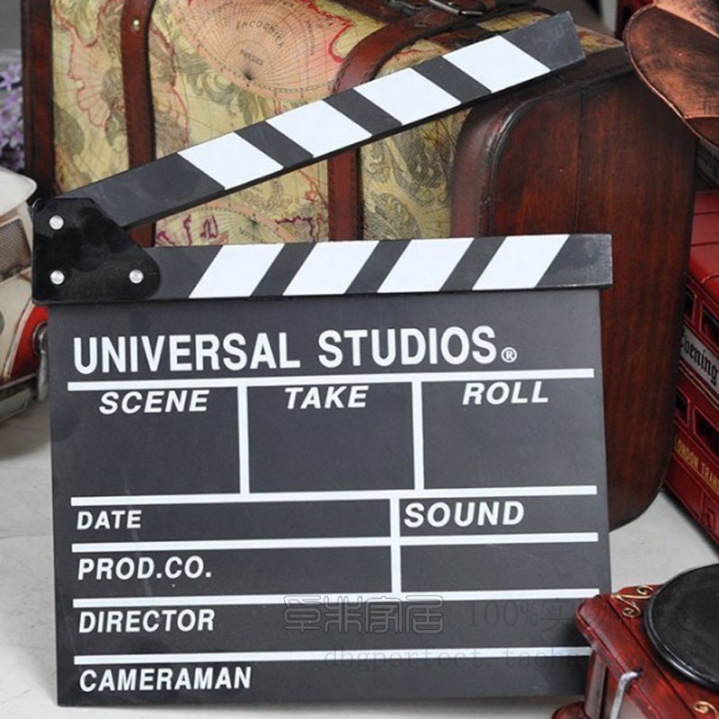 Movie playing board field record props clapper board wooden director board photography online shop photo creative furniture soft decoration ornaments
