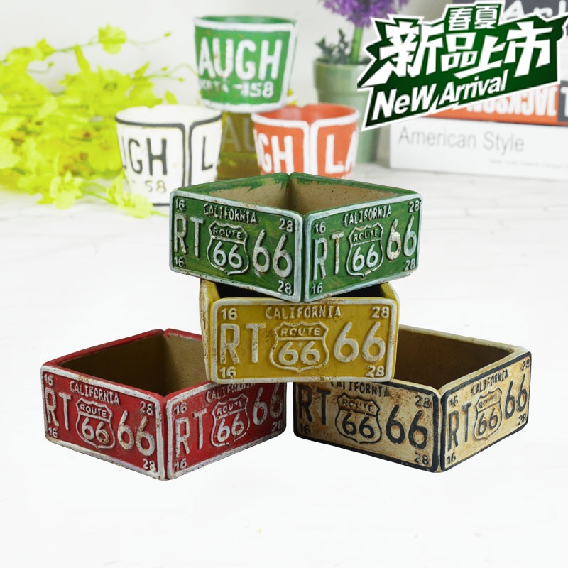 Creative retro nostalgic European office cement ashtray ornaments personalized living room ashtray home decoration supplies