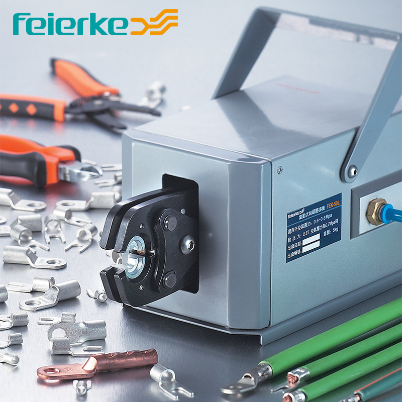 Manufacturer Direct sales Filco 50L Pneumatic type terminal cold wire press pliers crimping machine automatic pressure line bench press wire pliers