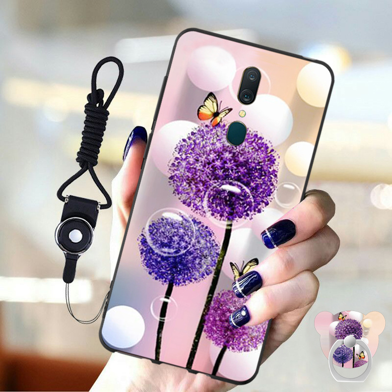 Oppoa9x vỏ điện thoại di động opopa9x treo cổ opppa9x chống rơi ooppa f11 vỏ nhựa mềm opooa9 bảo vệ tay áo vòng poopa9X có dây buộc opooa9x cá tính nữ triều - Nhẫn nhẫn bạc nam