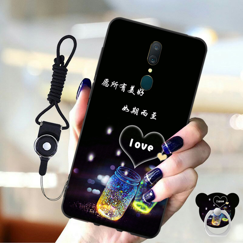 Oppoa9x vỏ điện thoại di động opopa9x treo cổ opppa9x chống rơi ooppa f11 vỏ nhựa mềm opooa9 bảo vệ tay áo vòng poopa9X có dây buộc opooa9x cá tính nữ triều - Nhẫn nhẫn bạc nam