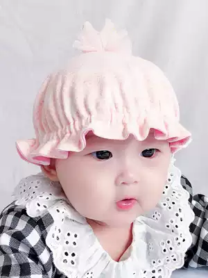 Baby hat spring and autumn 0-3-6-12 months male and female baby fisherman hat infant cotton princess newborn tire cap