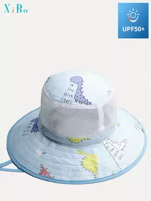 Parent-child adult model mother and child hat summer baby sun hat boy sunscreen thin net cool big hat brim fisherman Basin