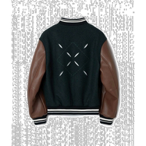 Korean direct mail MOONSUN ESSENTIAL_UNISEX MSS diamond hole school uniform jacket dark green]