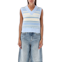 Hong Kong direct mail GANNI womens vest K22582662271 AW2024 light blue Soft wool