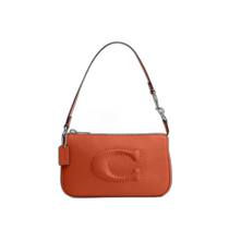 Direct mail from the United States COACH Nolita 19 iconic canvas CW426 silver dark orange