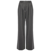 Hong Kong direct mail trendy luxury WARDROBE NYC womens low-waist wool flannel wide-leg pants 004122