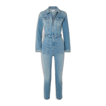 Hong Kong direct mail fashion luxury GOOD AMERICAN Womens For Success Fitted Denim Jumpsuit G