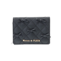 Japan direct mail Maison de FLEUR womens bow quilted wallet 8A43FRJ0300