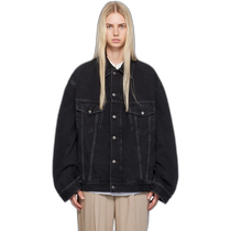 Hong Kong Direct Mail Luxury Acne Studios Womens Black Oversized Denim Clip