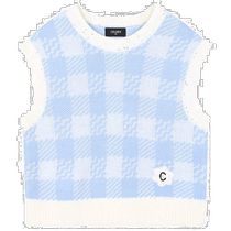 Korean direct mail Celden vest CELDEN] Gorgeous style plaid vest EDVK23151