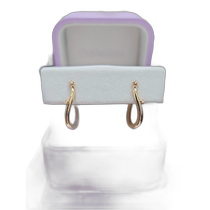 Korean direct mail GOLDEN DEW18K touch round earrings 212100071