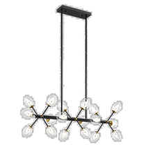 finesse decorNodus Crystal Rectangular Chandelier - Black (American Outlet) Straight Hair