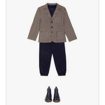 Hong Kong direct mail trendy luxury Il Gufo boys striped cotton blend blazer childrens clothing