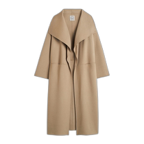 Hong Kong direct mail trendy luxury TOTÊME womens logo wool cashmere coat