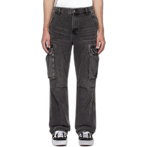 Hong Kong direct mail trendy luxury Ksubi mens black Riot overalls MPS24PA013