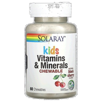 Hong Kong Direct Mail Solaray Children Vitamins and Minerals Chewable Tablets Natural Black Cherry 60 grains