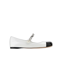 Hong Kong direct mail trendy luxury Miu Miu womens round toe flat ballet shoes 5F653DFM005Z