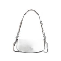 (Self-operated) Coach Andrea series small smooth leather shoulder bag with same color hardware
