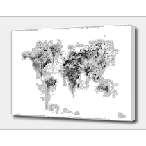 curioos world map-white (American outlet) straight hair
